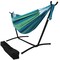 Sunnydaze Large Cotton Hammock With Steel Stand And Carrying Case - Oasis